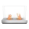 Regal Flame EF6009 Phoenix Ventless Free Standing Ethanol Fireplace in Stainless Steel 3