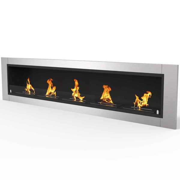 Regal Flame ER8007 Cambridge 70.9 in. Ventless Built-In Recessed Bio Ethanol Wall Mounted Fireplace 1