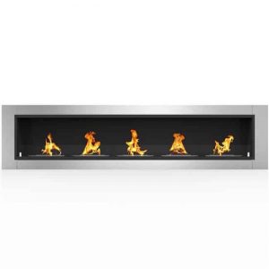 Regal Flame ER8007 Cambridge 70.9 in. Ventless Built-In Recessed Bio Ethanol Wall Mounted Fireplace