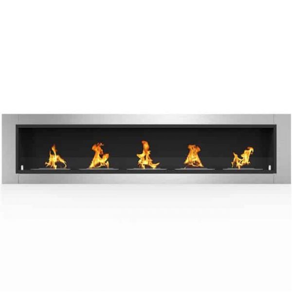 Regal Flame ER8007 Cambridge 70.9 in. Ventless Built-In Recessed Bio Ethanol Wall Mounted Fireplace
