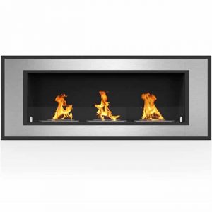 Regal Flame ER8015 Cynergy 50 in. Ventless Built-In Recessed Bio Ethanol Wall Mounted Fireplace