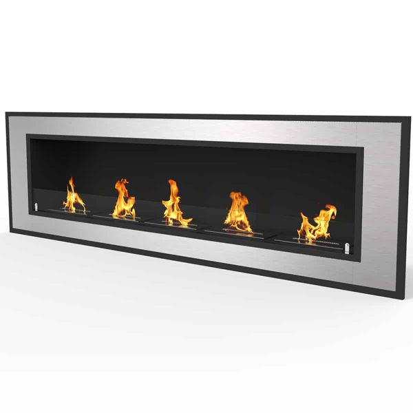 Regal Flame ER8017 Cynergy 72 in. Ventless Built-In Recessed Bio Ethanol Wall Mounted Fireplace 2