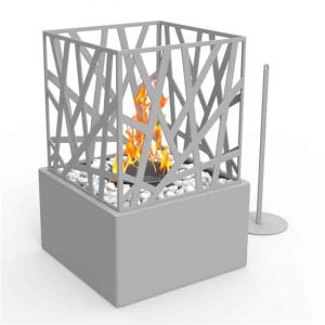 Regal Flame ET7002GRY Bruno Ventless Tabletop Portable Bio Ethanol Fireplace in Gray