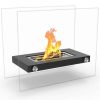 Regal Flame ET7007BLK Monrow Ventless Tabletop Portable Bio Ethanol Fireplace in Black