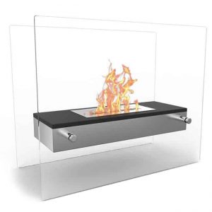 Regal Flame ET7008BK Vista Tabletop Portable Bio Ethanol Fireplace in Black