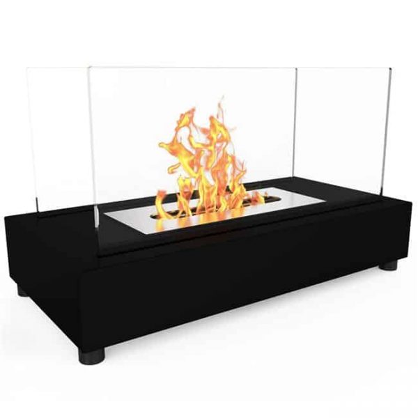 Regal Flame ET7010BK-EF Avon Ventless Tabletop Portable Bio Ethanol Fireplace in Black