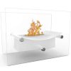 Regal Flame ET7012WHT Arkon Tabletop Portable Bio Ethanol Fireplace in White
