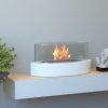 Regal Flame ET7013WHT Veranda Tabletop Portable Bio Ethanol Fireplace in White 2