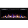 Regal Flame LW2035WS Lexington 35 in. Built-in Ventless Heater Recessed Wall Mounted Electric Fireplace - Pebble 3