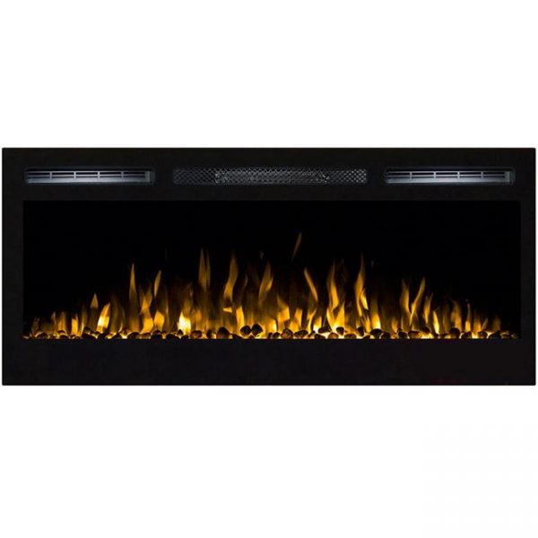 Regal Flame LW2035WS Lexington 35 in. Built-in Ventless Heater Recessed Wall Mounted Electric Fireplace - Pebble