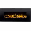 Regal Flame LW5050BK Ashford 50in Black Electric Wall Mounted Fireplace - Log 4