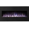 Regal Flame LW5050PF-MF 50 in. Rigel Pebble Ventless Heater Electric Wall Mounted Fireplace, Black 6