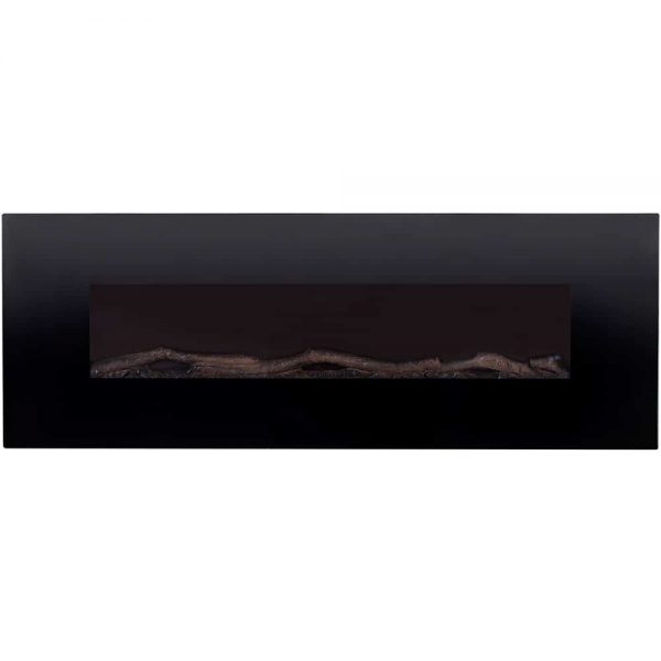 Regal Flame LW5072LE Erie 72in Black Electric Wall Mounted Fireplace - Log 2