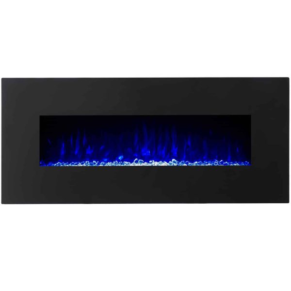 Regal Flame LW5075BK Orion 50in Black Electric Wall Mounted Fireplace - Crystal 2