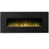 Regal Flame LW5098BK Rigel 50in Black Electric Wall Mounted Fireplace - Pebble