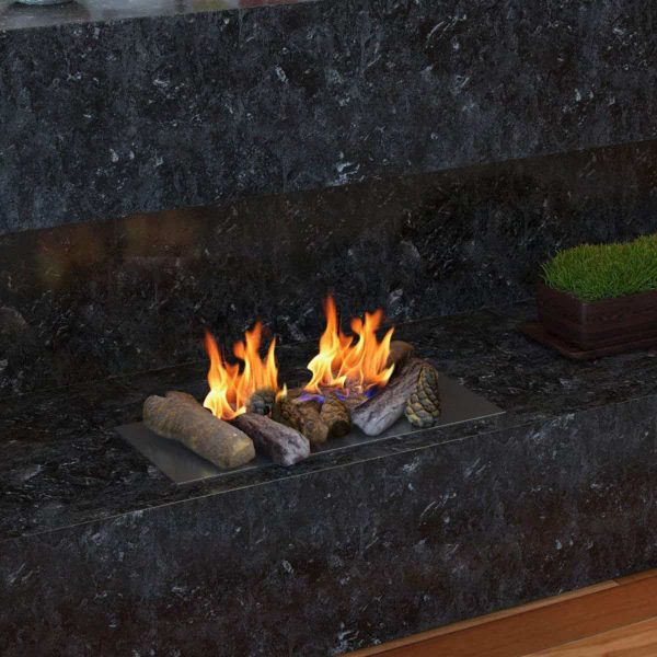Regal Flame RFA1009-MF2 Ceramic Fiber Petite Propane Gas Fireplace Logs - 9 Piece 3