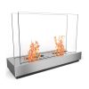 Regal FlamePhoenix Ventless Free Standing Ethanol Fireplace In Stainless Steel