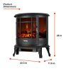 Regal Free Standing Electric Fireplace Stove by e-Flame USA - Black 9