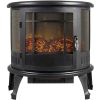Regal Free Standing Electric Fireplace Stove by e-Flame USA - Black