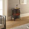 Regal Free Standing Electric Fireplace Stove by e-Flame USA - Black 12