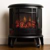Regal Free Standing Electric Fireplace Stove by e-Flame USA - Black 13