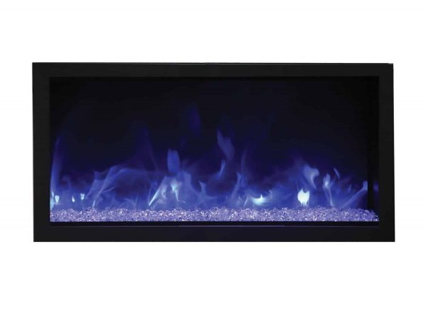 Remii Extra-Tall/Deep Indoor Electric Fireplace with Black Steel Surround
