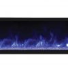 Remii Extra-Tall/Deep Indoor Electric Fireplace with Black Steel Surround