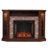 Renstone Corner Convertible Smart Fireplace w/ Storage – Espresso 17