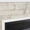 Renstone Corner Convertible Smart Fireplace w/ Storage – White 16