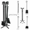Robust 5pc Steel Fire Place Tool set Fireplace Tools Set Stand Hearth Accessories 4