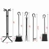 Robust 5pc Steel Fire Place Tool set Fireplace Tools Set Stand Hearth Accessories 6