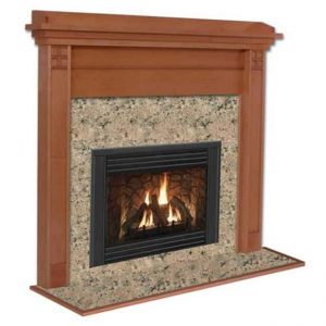 Royalton R Flush Fireplace Mantel in Medium Provincial