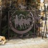 Running Horses Western Fireplace Screen - Southwestern Decor