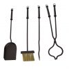 Rustic Brown Western Star Metal Fireplace Screen and 5 Piece Tool Set 4