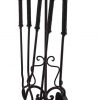 Rustic Western Star Wrought Iron Fireplace Tool Set 4