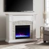 Sanstone Color Changing Media Fireplace ? White