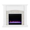Sanstone Color Changing Media Fireplace ? White 13