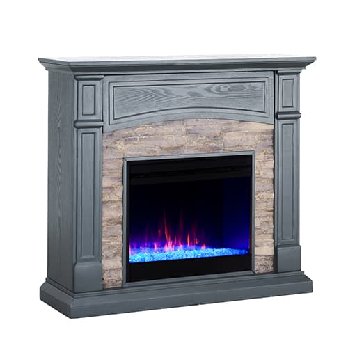 Sanstone Color Changing Media Fireplace – Gray 10