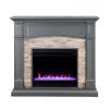 Sanstone Color Changing Media Fireplace – Gray 23