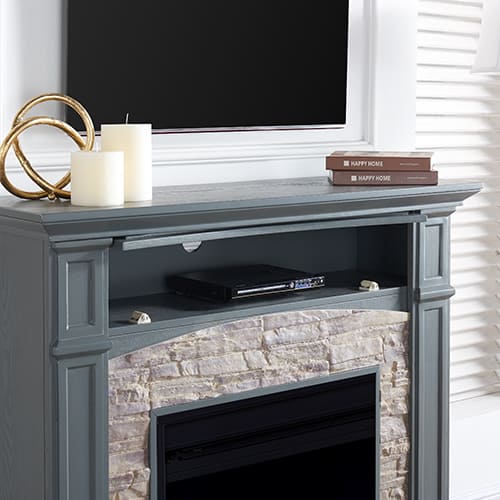 Sanstone Color Changing Media Fireplace – Gray 3