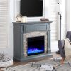 Sanstone Color Changing Media Fireplace – Gray 16