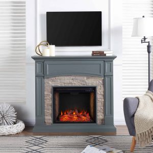 Sanstone Smart Media Fireplace - Gray