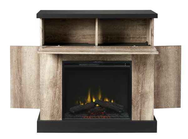 Sarah Electric Fireplace Mantel by Cᶟ, Distressed Oak 2