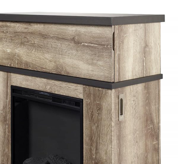 Sarah Electric Fireplace Mantel by Cᶟ, Distressed Oak 3