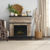 Sarah Electric Fireplace Mantel by Cᶟ, Distressed Oak 10