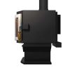 Satin Black Catalyst Wood Stove with SS Door and Room Blower Fan 2