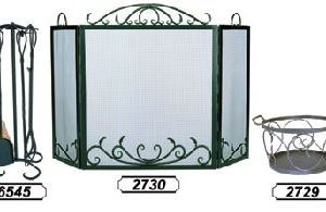 Scroll Design Hand Forged Wrought Iron Fireplace Screen.