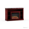 Seville 47" Electric Fireplace Mantel Heater with Enhanced Log and Grate Display 15