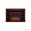 Seville 47" Electric Fireplace Mantel Heater with Enhanced Log and Grate Display 17