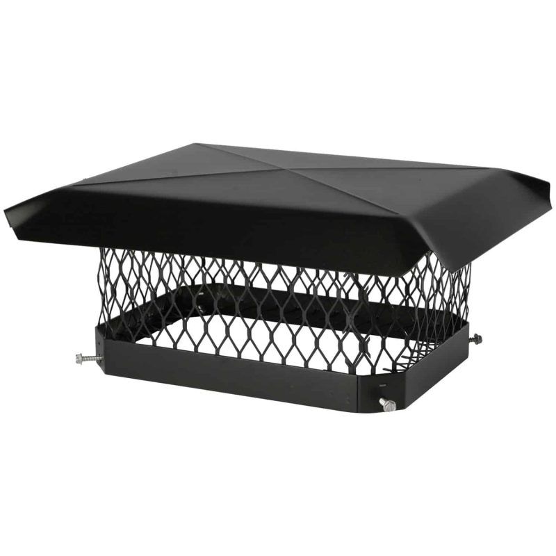 Shelter SC1318 Single-Flue Black Galvanized-Steel Chimney Cap (13" x 18")